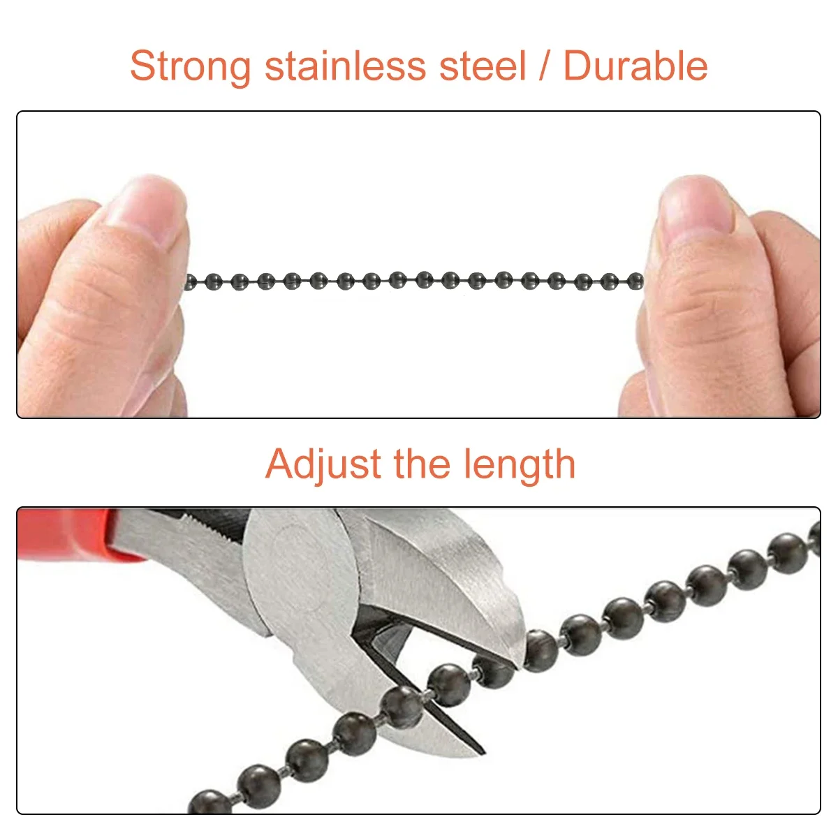 2Pack Ceiling Fan Pull Chain 12 Inches Beaded Ball Decorative Pendant Extension Fan Pull for Lamp/Fan Retro Decoration