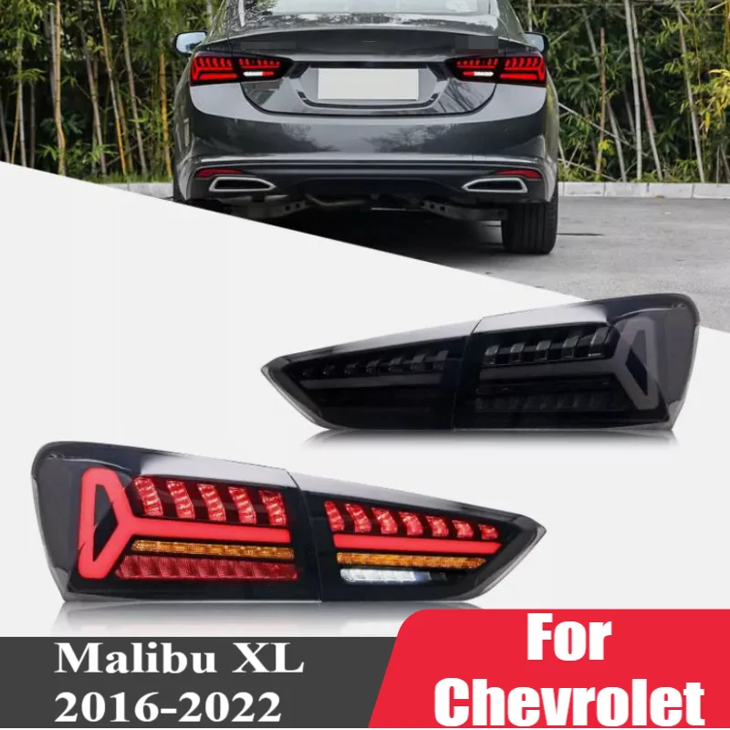 

Светодиодный задний фонарь для Chevrolet Malibu XL 2016-2022, автомобильный задний фонарь в сборе, динамический задний стоп-сигнал, последовательный указатель поворота