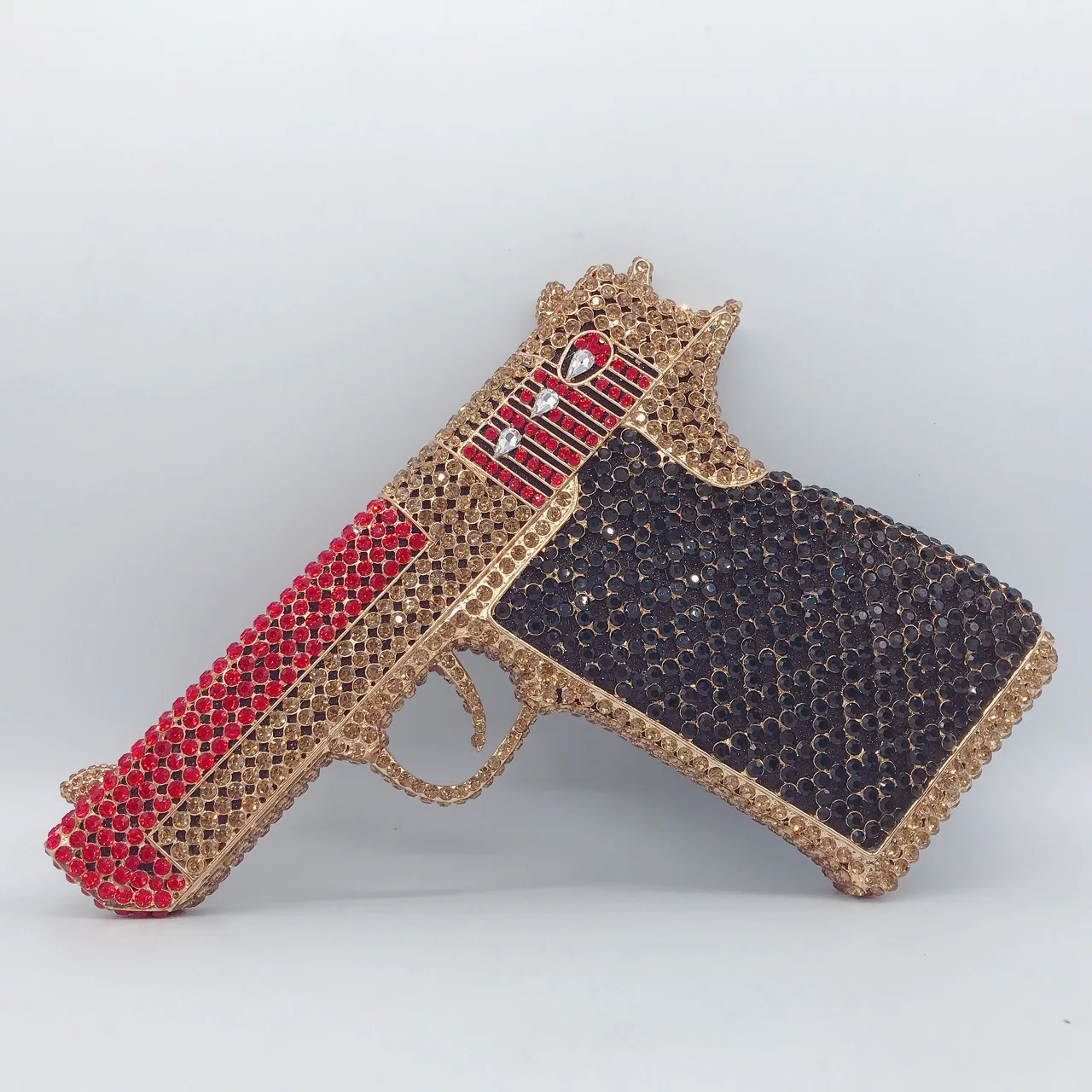 NONE Pistol Drop Rhinestone Bridal Clutch 5