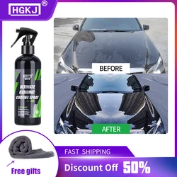 Espray de revestimiento de cerámica Nano para coche, líquido de pulido de cristal, capa hidrofóbica de alta protección, reparación de arañazos, detalles de coche, HGKJ S6