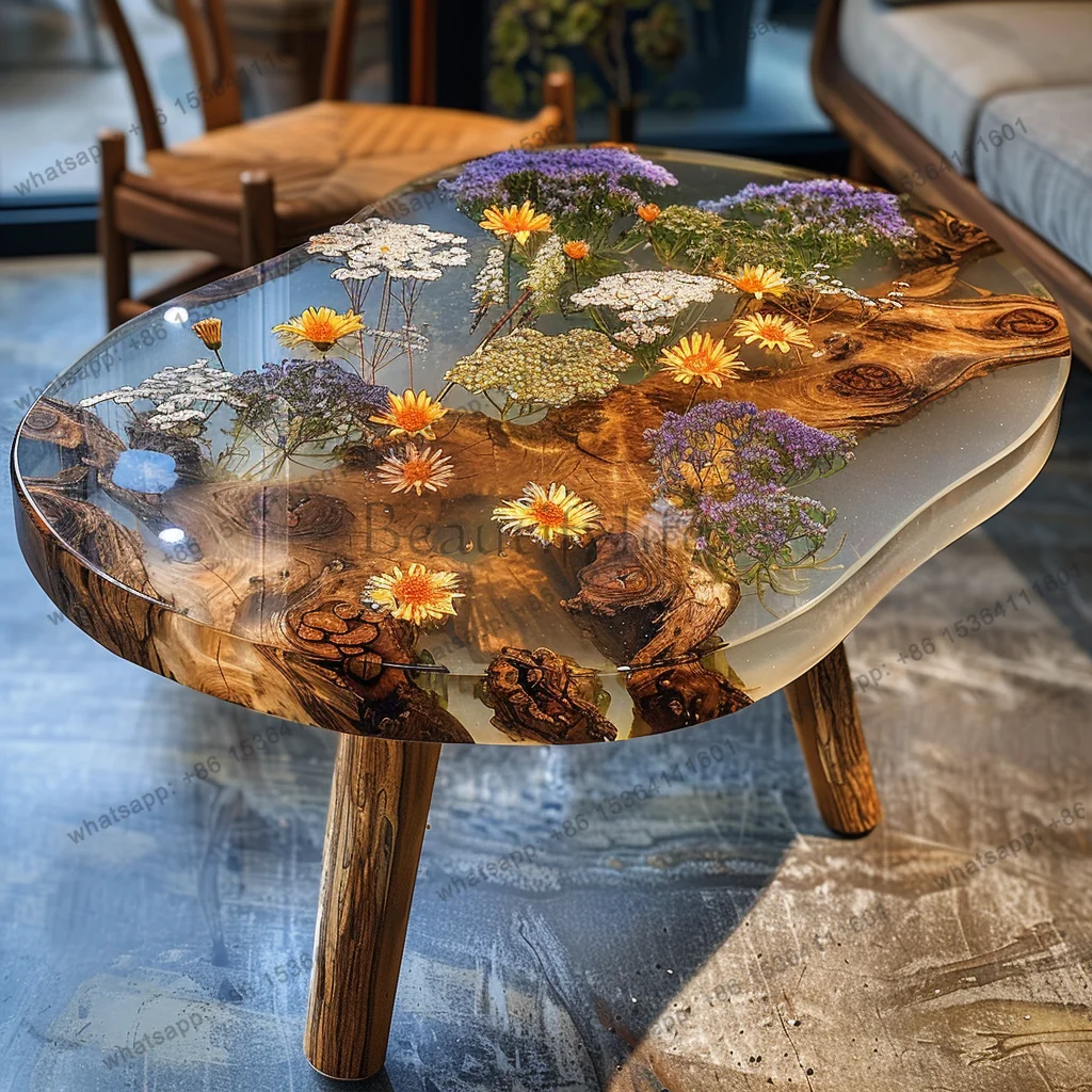 LJY epoxy resin river table coffee table creative personality small apartment living room home
