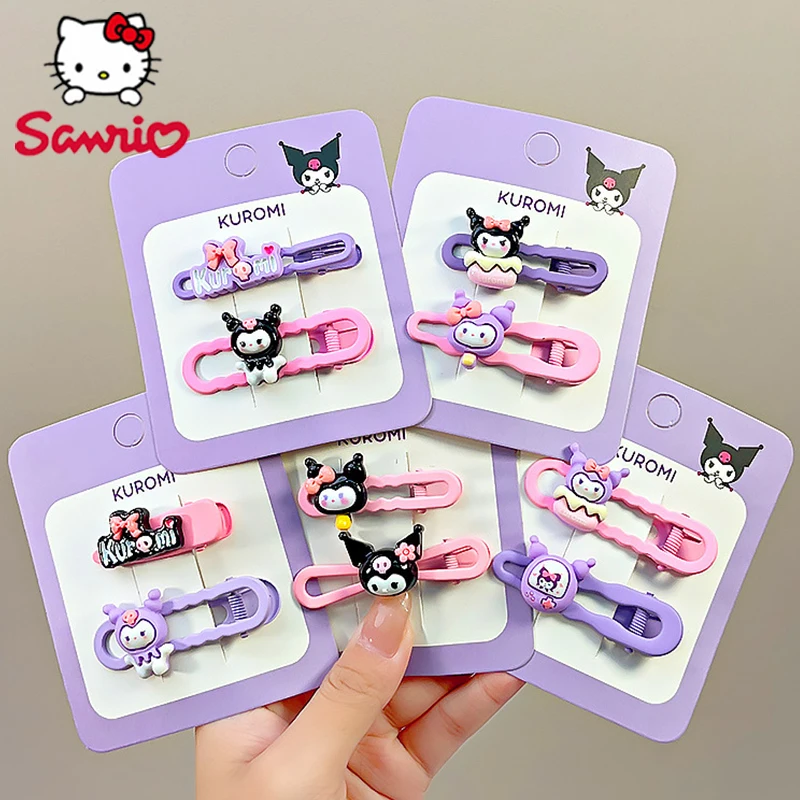 Sanrio Kuromi Haarclip Leuke Kuromi Grappige Haarclip Zoete Kinderen Cartoon Meisjes Favoriete Haaraccessoires Student Cadeau