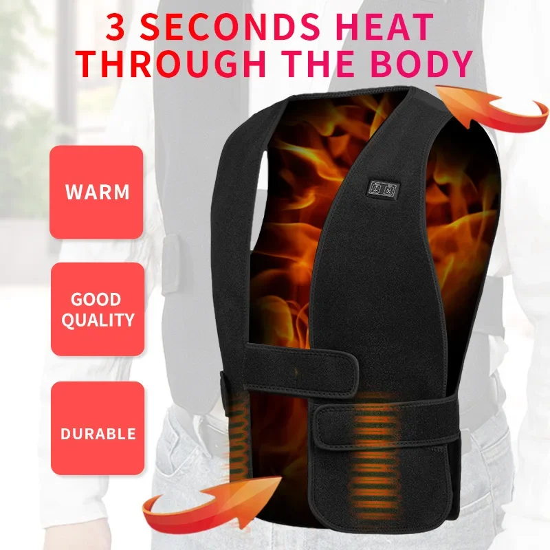 

Зимний теплый жилет с подогревом, 7-зонный жилет с подогревом, спортивная куртка, регулируемый размер, материал для дайвинга, смешанный хлопок, внутренняя дышащая одежда