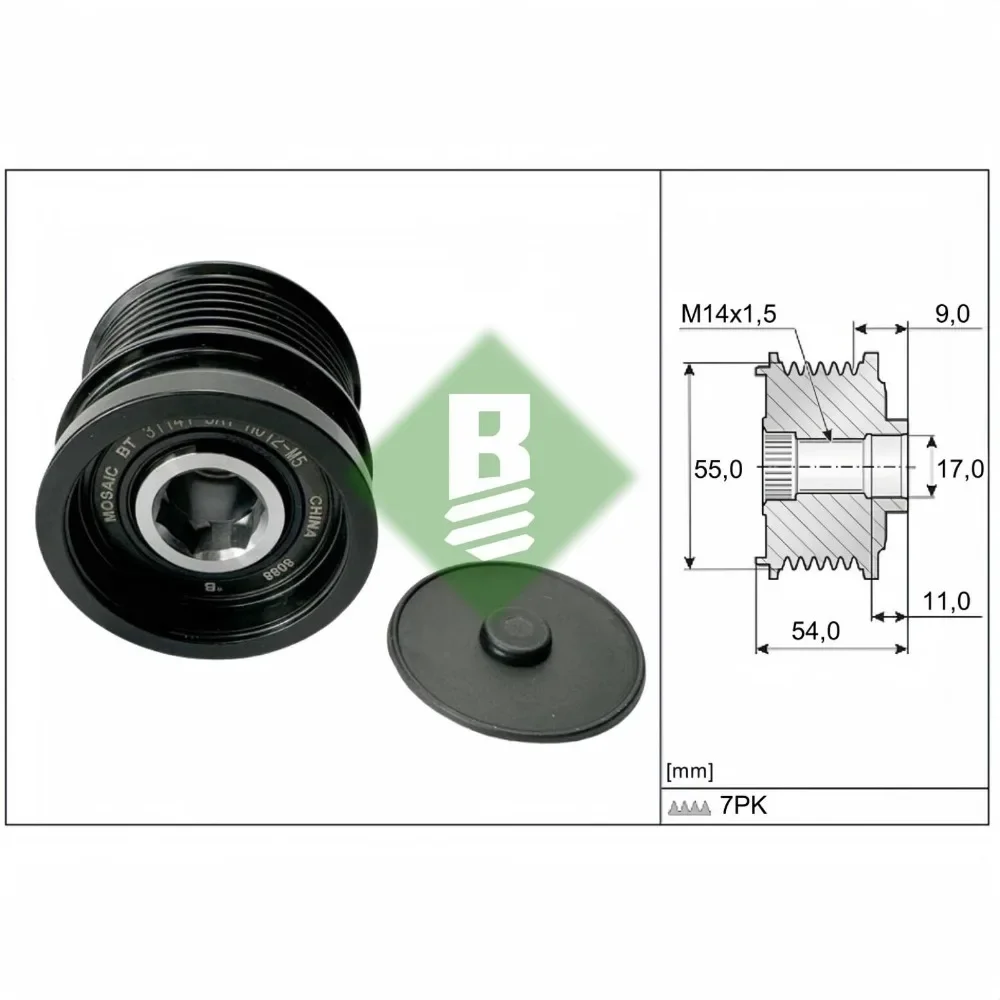 Generator Flywheel Pulley for Honda Civic SR VTEC 1.0 2017 31141-5AY-H012-M5