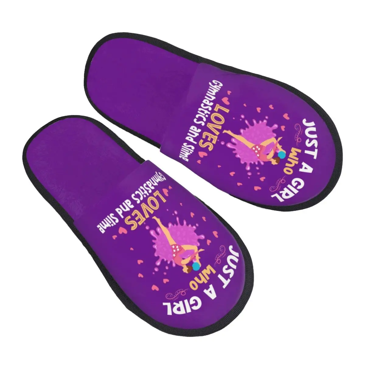 

Custom Dance Rhythmic Gymnastics Cozy Scuff Memory Foam Slippers Women Bedroom House Shoes