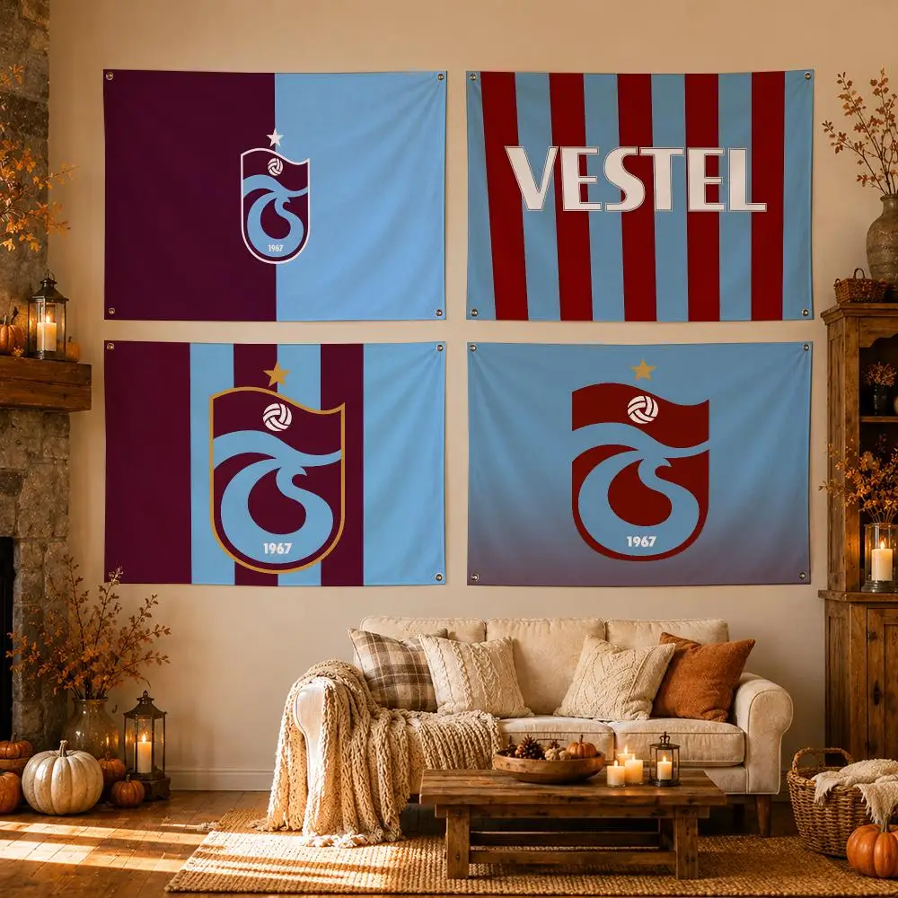 Fußballverein Trabzonspor Flaggen für Zimmer, Schlafzimmer, Zuhause, Außenbereich, Wandbehang, Konzertdruck, Kunstbanner