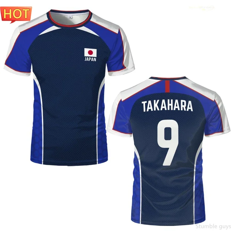 2026 Neue Anime-Trikots für Kinder: Ball Captain Tsubasa Toho Print Cosplay Kojiro Hyuga T-Shirts für Erwachsene und Kinder