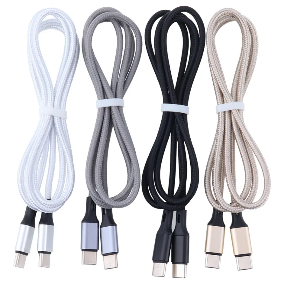 

3000pcs 1M 2A Nylon USB-C to USB Type C Cable for Samsung S9 S8 PD Type-c Fast Charger Charging Wire Cord For Xiaomi Redmi Note8