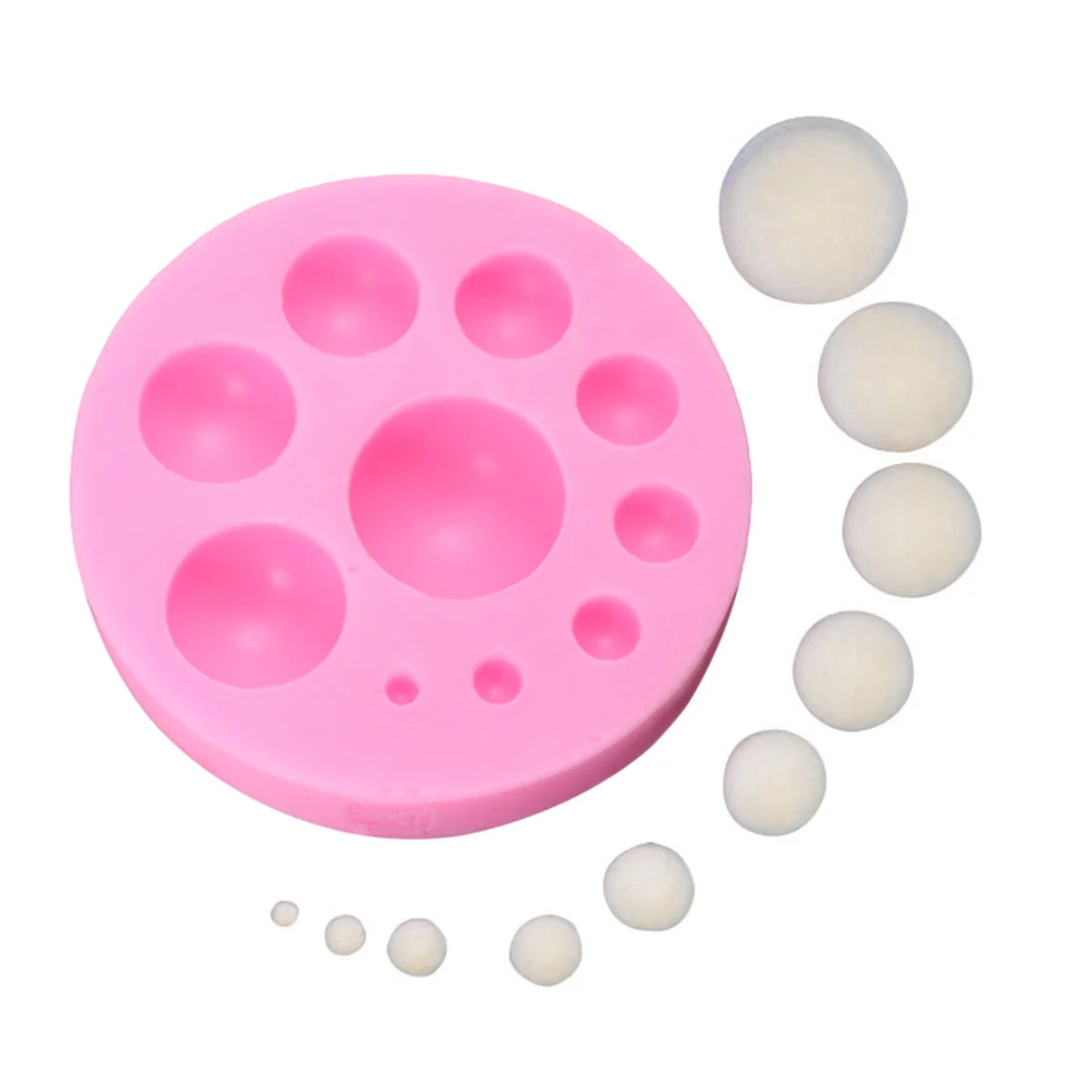 

Silicone Pearl Dot Mold Round DIY Baking Tool for Cake Chocolate Pudding Jelly Dessert Making Non-Stick Flexible Easy Clean
