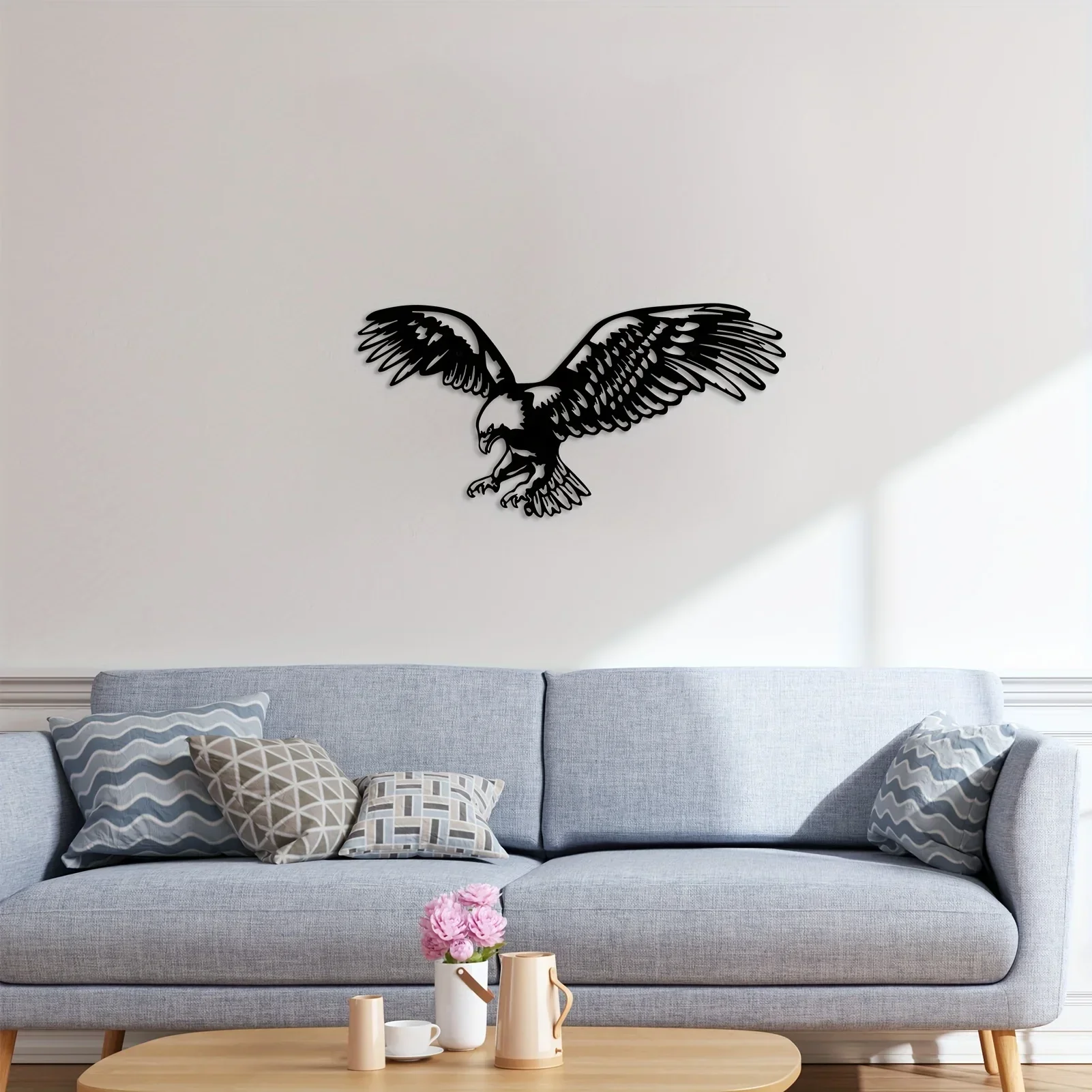 

CIFBUY Decoration Metal Bald Eagle Home Art Decor Bird Decoration Suitable for Living Room Courtyard Wall DecorHalloween Room De