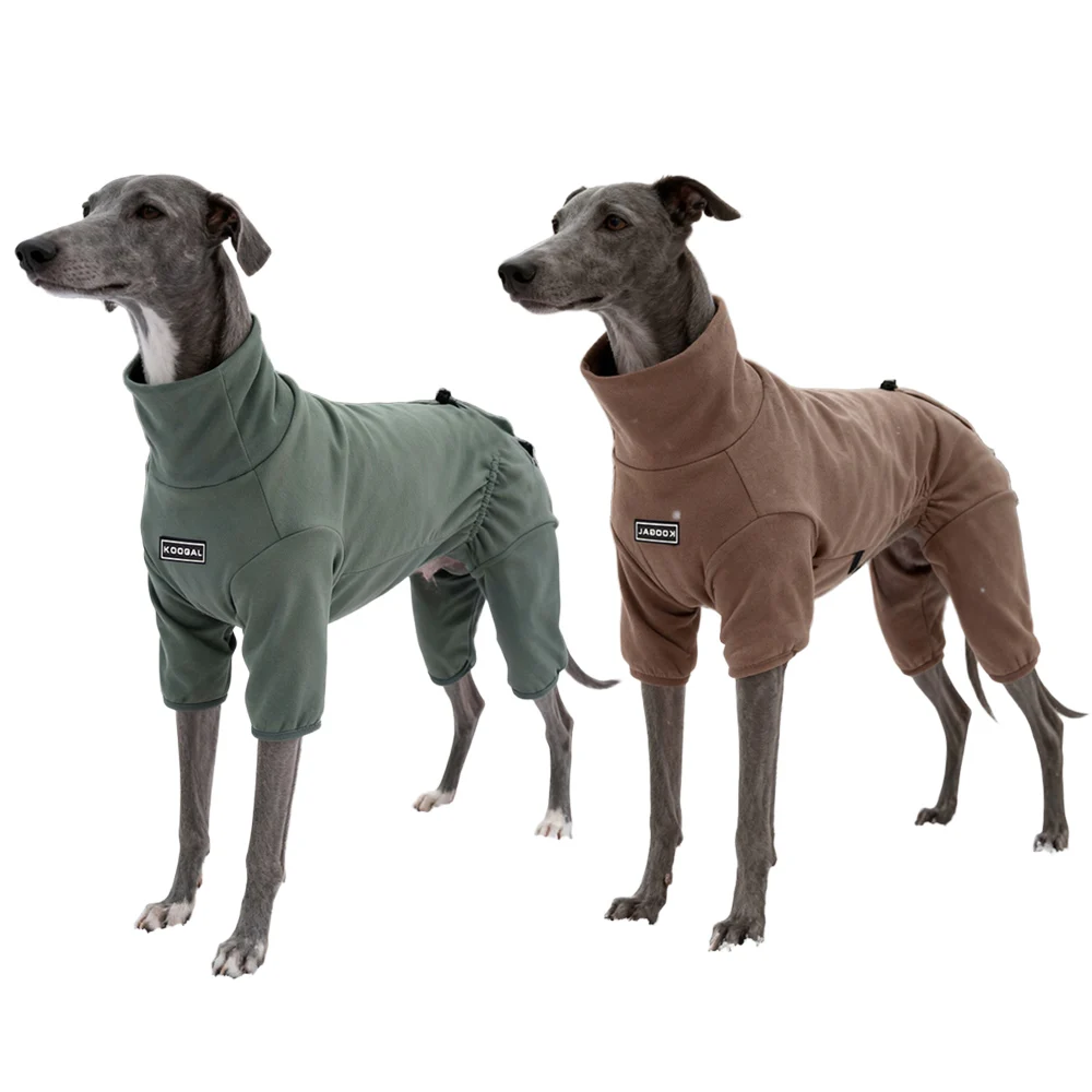 

Spring Winter Velvet Four Leg Sweatshirt for Huibit Autumn Warm Green Coat for Bedlington Italy Greyhound Coffee Green Pajamas