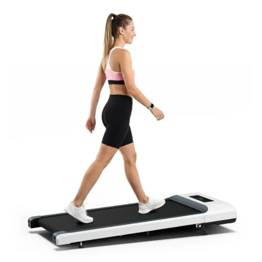Mini Treadmill for Home Use: Compact Design with Adjustable Incline, Steel Frame, Black Finish, Space-Saving Foldable Feature