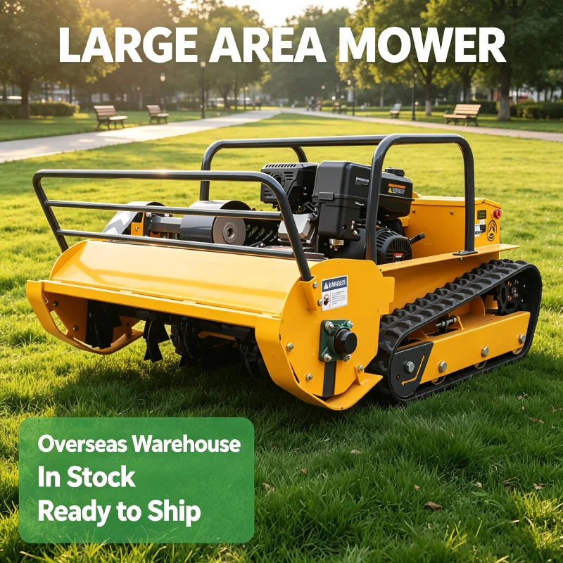 Customized CE EPA Heavy-Duty Electric Crawler RC Robotic Mower Cordless Self-Propelled for Sloped Terrain