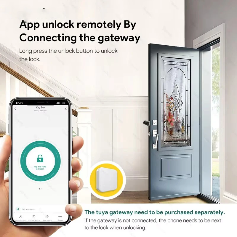 Imagem -05 - Tuya App Cilindro de Impressão Digital Eletrônico Inteligente Fechadura da Porta Senha Cartão Rfid Digital Wifi Controle Remoto Desbloqueio para Casa Hotel