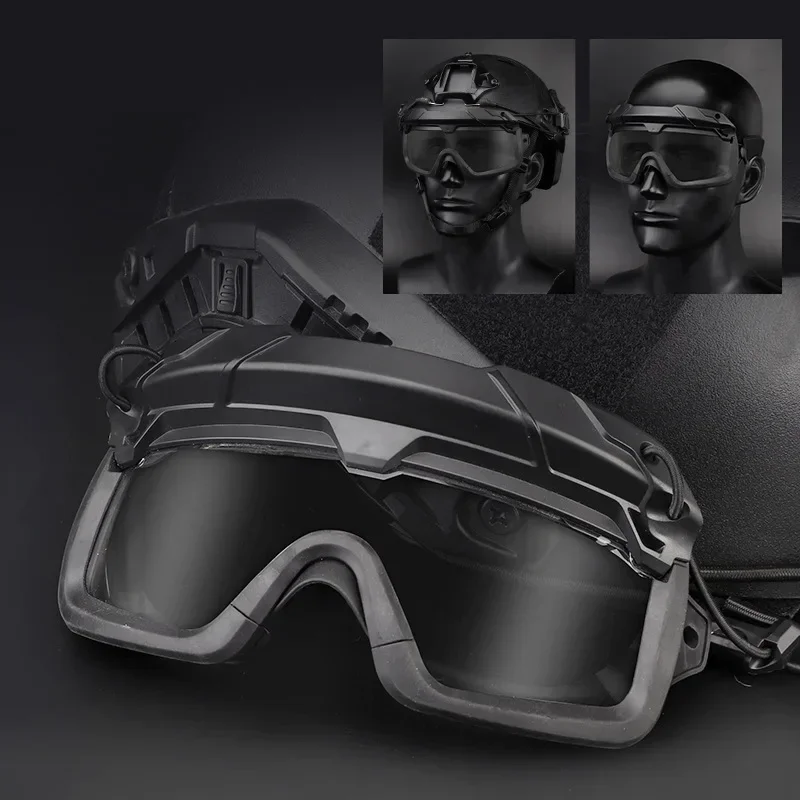 Multi-dimensional Split Tactical Goggles Compatible with Fast Helmets Wild Field Hunting Shooting Eye Protection