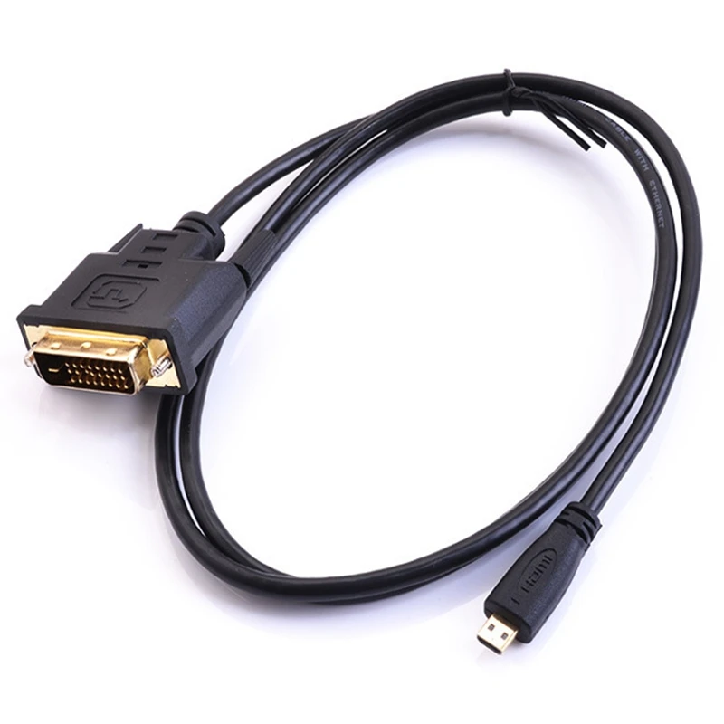 High Speed HDMI-compatible Cable Micro HDMI To DVI DVI-D 24+1Pin Adapter Cables 3D 1080p For LCD DVD HDTV XBOX PS3 1m 1.8m 6ft