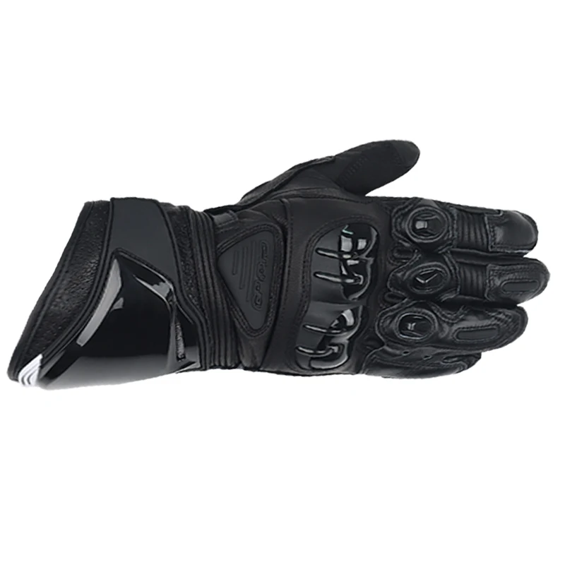 Two-X GP Pro Motorcycle Leather Gloves Road Bike Racing Riding Tracks Black/White Genuine Leather Motorbike Cowhide Gloves