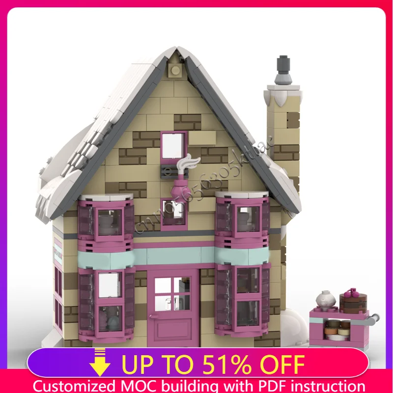 

New 532 PCS MOC Medieval Small Teahouse Modular Model Custom Building Blocks Education Assembly Toys Kids Birthday Surprise Gift