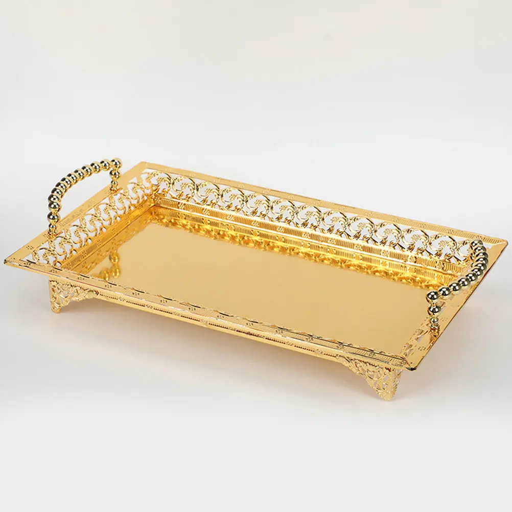 

Metal Fruit Tray Zinc Alloy Snack Dish Dried Fruit Container Serving Plate European Style Storage Tray for Nuts Candies Cookies