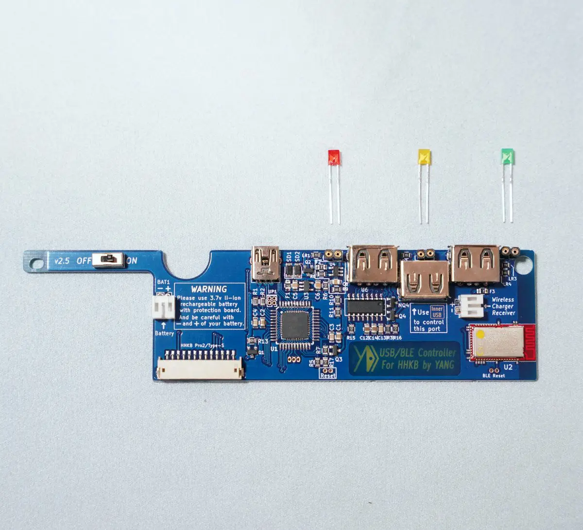 

YDKB Electrostatic Capacitance to Wireless Bluetooth BLE BT Dual-mode Master Non-keyboard, Suitable for HHKB Pro2 Series