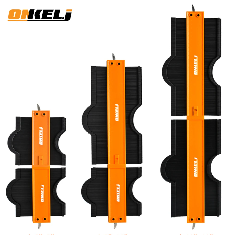 ONKEL.J Brand Connection Contour Gauge Profile Tool Alloy Adjustable Lock Edge Shaping Wood Measure Ruler Tiles Meethulp Gauge