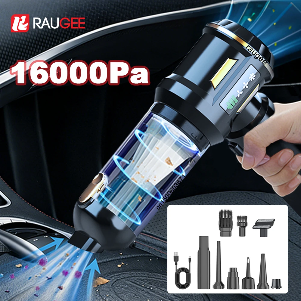 車用掃除機-ミニハンドヘルド掃除機-ワイヤレスポータブルカークリーナー-家庭用車用両用-強力掃除機