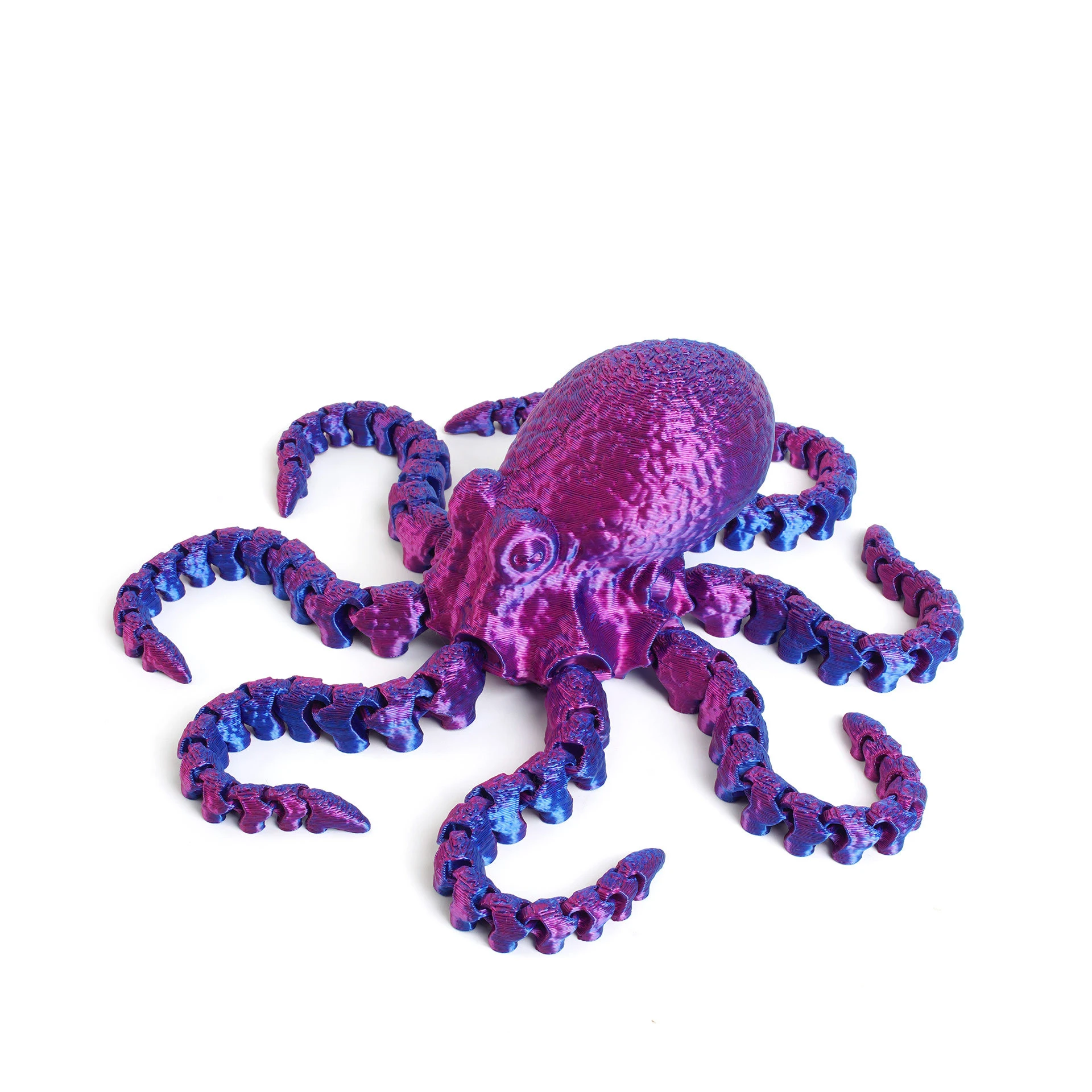 3D-Gedruckte Oktopus-Meerestier-Fidget-Spielzeuge mit Tentakeln, Flexible Reptilien-Actionfiguren, Cooles Skelett 15cm