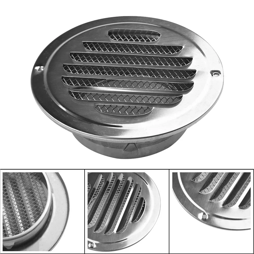 Grille de Ventilation Murale en Acier Inoxydable, 80/100/120/160mm, Haute Qualité, Nouveauté