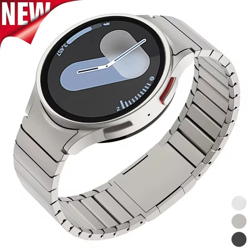 Correa de Metal de acero inoxidable para Samsung Galaxy Watch 7 6 5 4 40mm 44mm 6Classic 43/47mm sin huecos pulsera magnética 5Pro 45mm