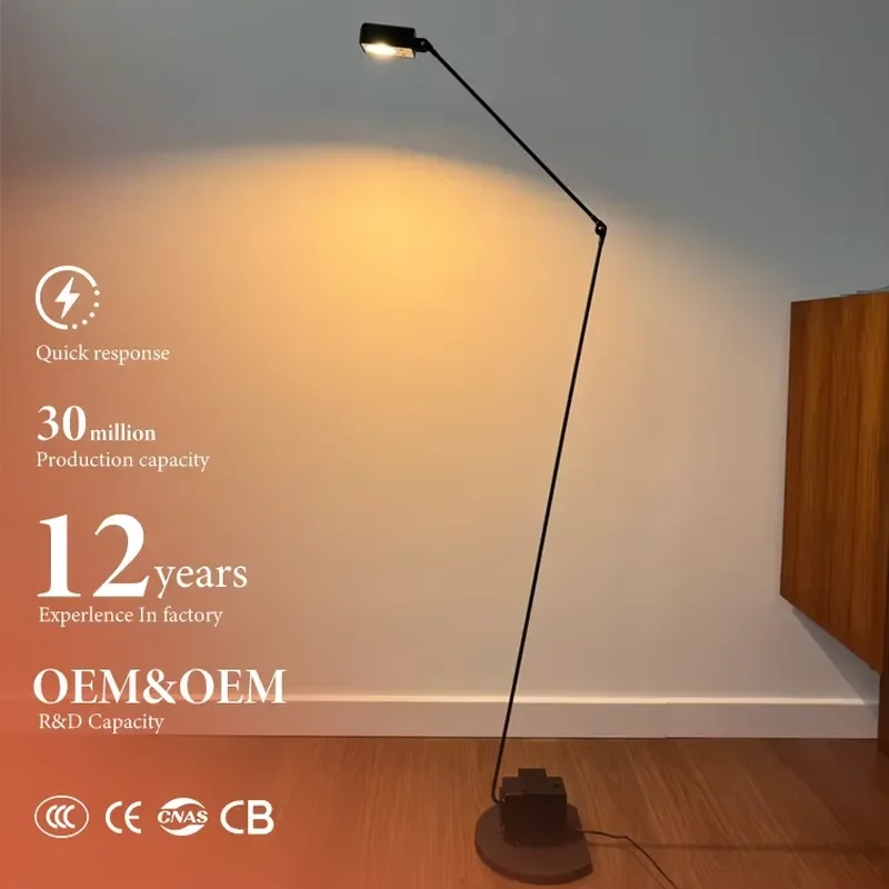 Modern LED Floor Lamp Stainless Steel Vertical Standing Light for Living Room Hotel Home Decor Designer Interior Lighting