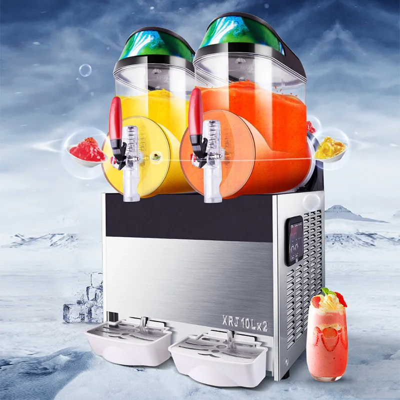 

Bokni Commercial Single Double Three Cylinder Snow Melting Machine 10L Slush Smoothie Beverage Machine for Cold Drinks & Wine