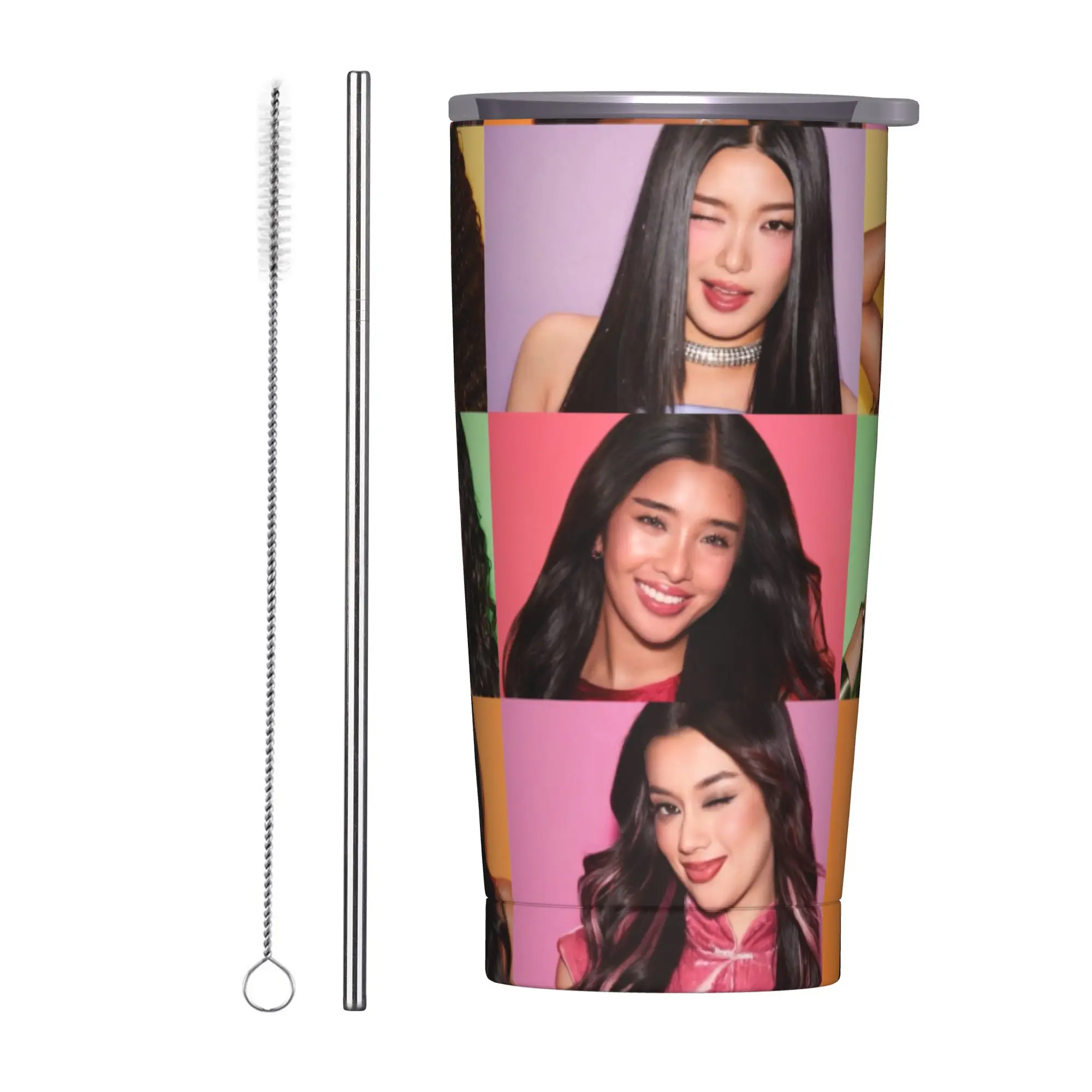 New Kpop Girls Katseyes Tumbler  Cold and Hot Leakproof Stainless Steel Water Bottle Graphic Car Mugs