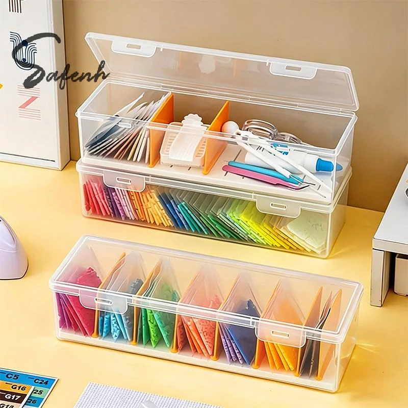 Transparent Plastic Divider Storage Box, Can Hold Multiple Game Cards, With Adjustable Dividers, Suitable For Card Storage