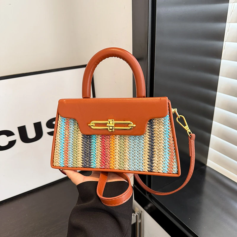 

Fashionable Simple Vintage Tote Bag For Leisure Women With Crossbody Function Solid Color And High-End Appeal