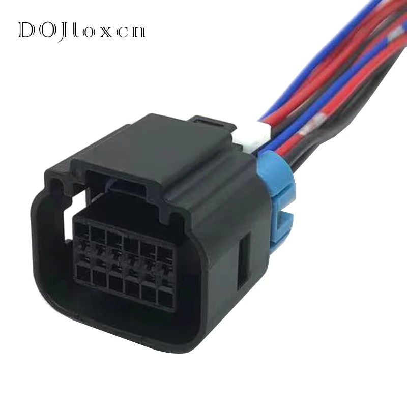1 Set 12 Pin Automobile Female Black Butt Plug Original Authentic Wire Harness Connector 13678638 With Line 15cm