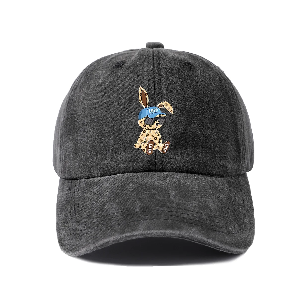 Playful Animal Friends Baseball Cap, Vintage Washed Adjustable Unisex Dad Hat, Streetwear Gift