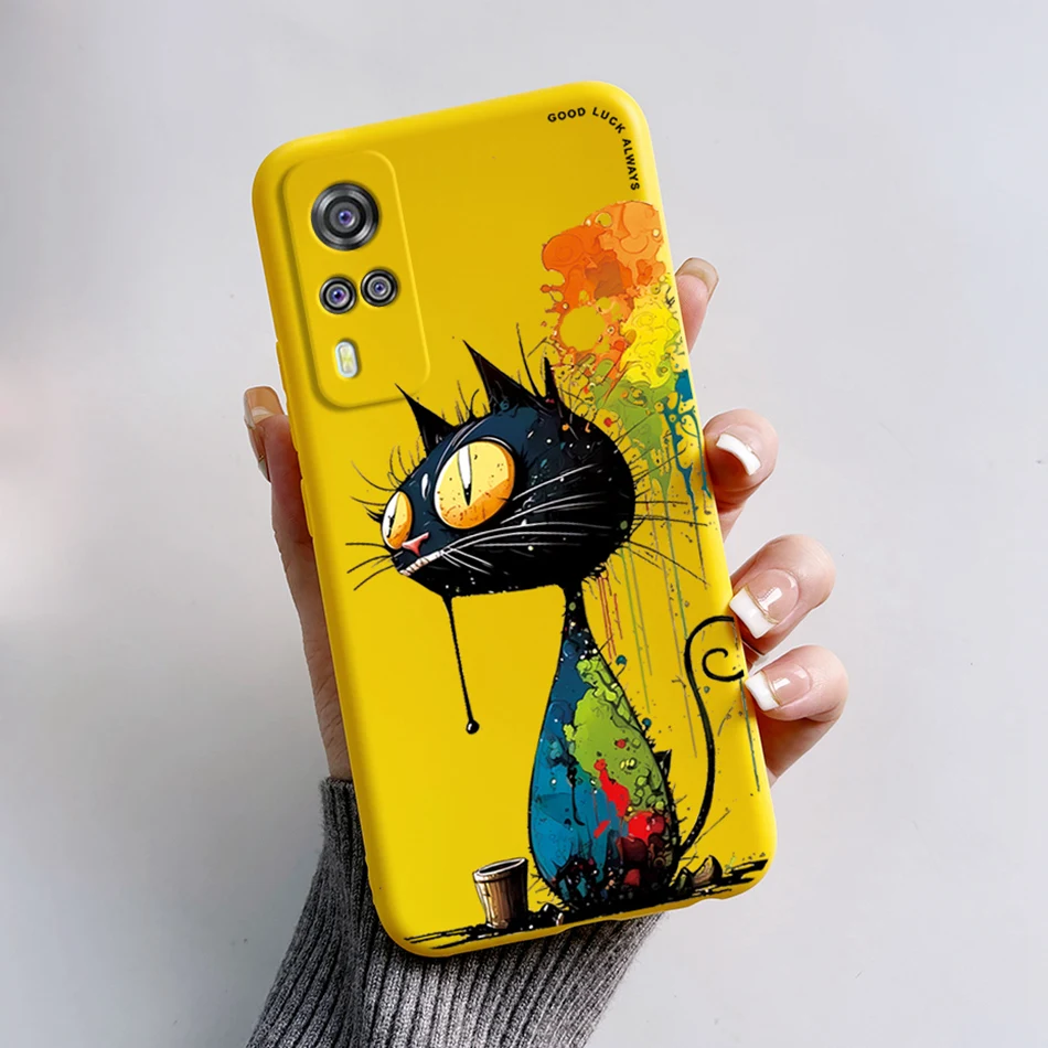 For vivo Y53s 4G Case Cartoon TPU Silicone Protective Back Funda For vivo Y53S 4G 2021 Soft Cover Bumper for VivoY53S Y 53s Capa