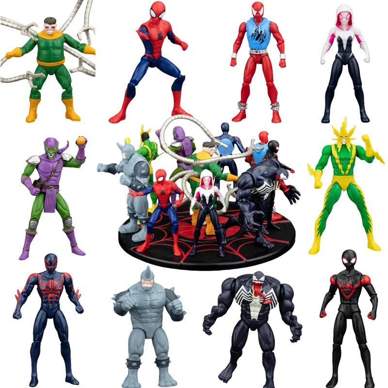 ZD Avengers Super Hero Iron Man Spiderman Gwen Venom Action Figure Collectable Model Desktop Ornaments Toys Birthday Gifts