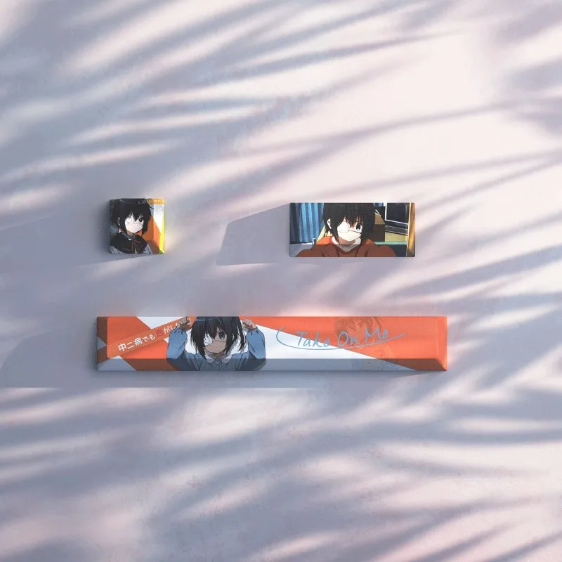 Original Rikka Takanashi Theme Anime Keycaps Mechanical Keyboards Cute PBT Custom Keycap PC Gaming Keyboard Accessories Gifts