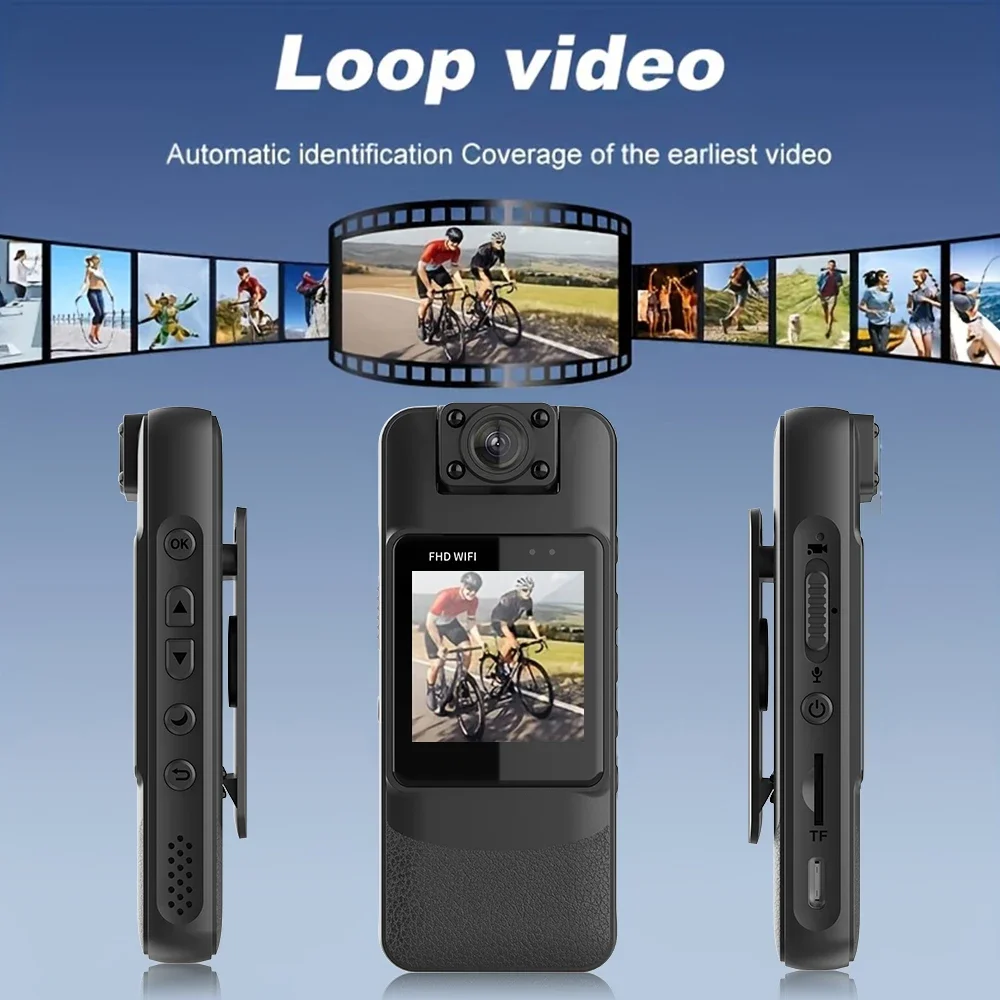 4K 1080P HD واي فاي كاميرا صغيرة المحمولة مسجل فيديو رقمي BodyCam الأشعة تحت الحمراء للرؤية الليلية الرياضة DV DVR كاميرا فيديو الدراجة الصغيرة