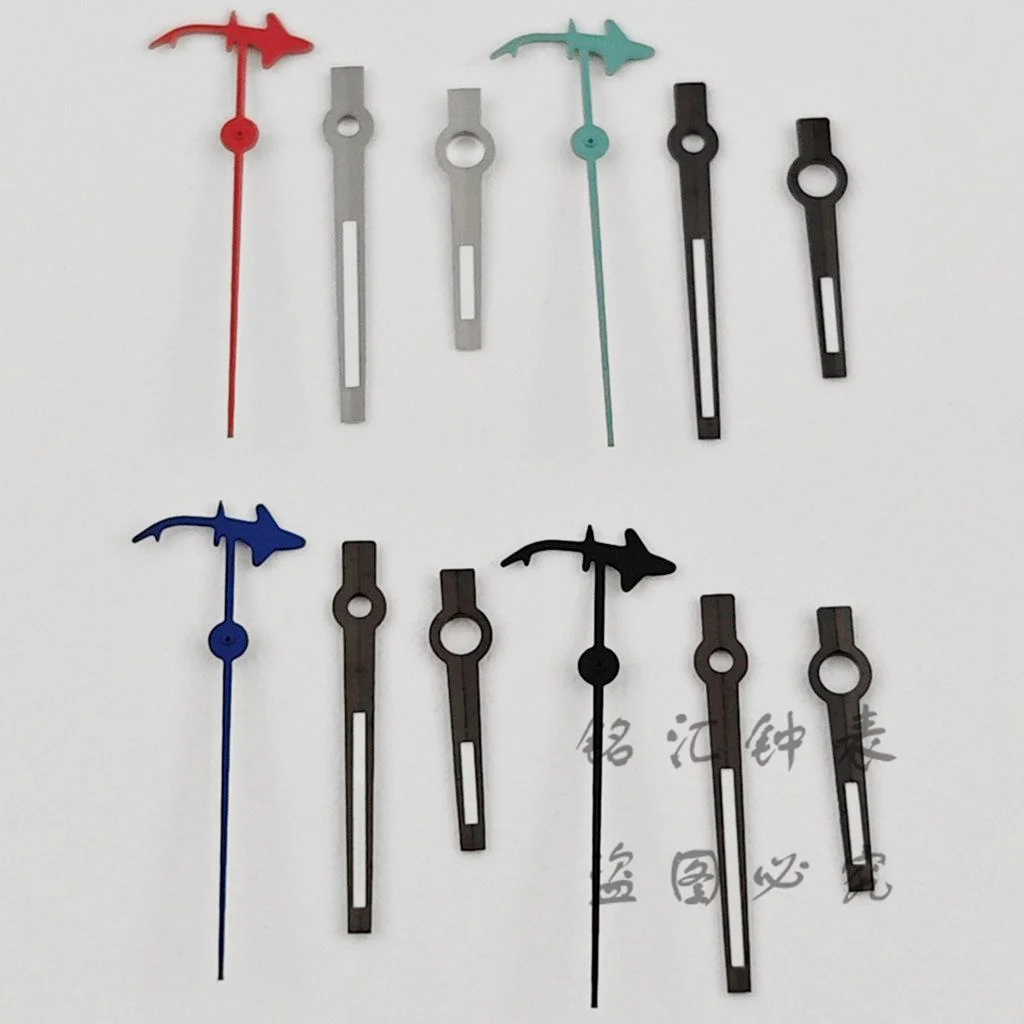 NH35 Hands Green Luminous Watches Pointers Watch Hands Shark Second Hands For NH34 NH35 NH36 NH38 NH39 NH70 NH72 Movement