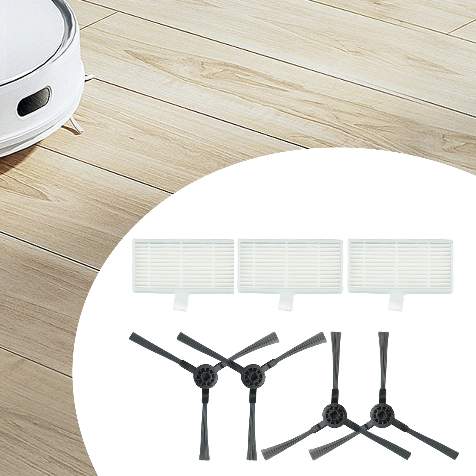 Achieve Exceptional Cleaning Results with Side Brush Filter Set for Cecotec for conga 999 for xtreme Vacuum Cleaner Robot