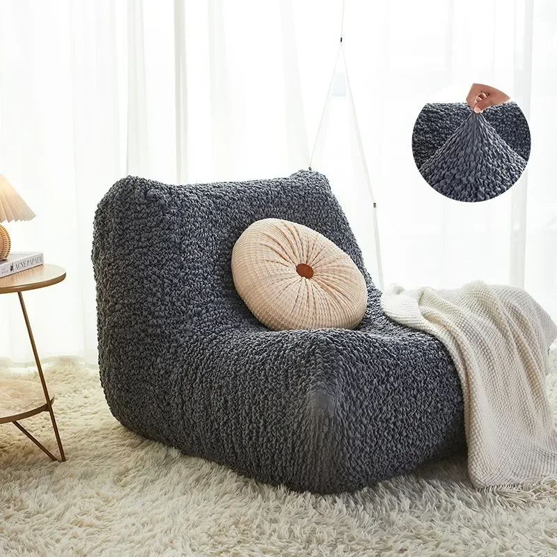 1pcs Solid Color Lazy Sofa Cover All Inclusive Anti Slip Sofa Pad Universal Integrated Single Person High Elasticity Sofa Covers