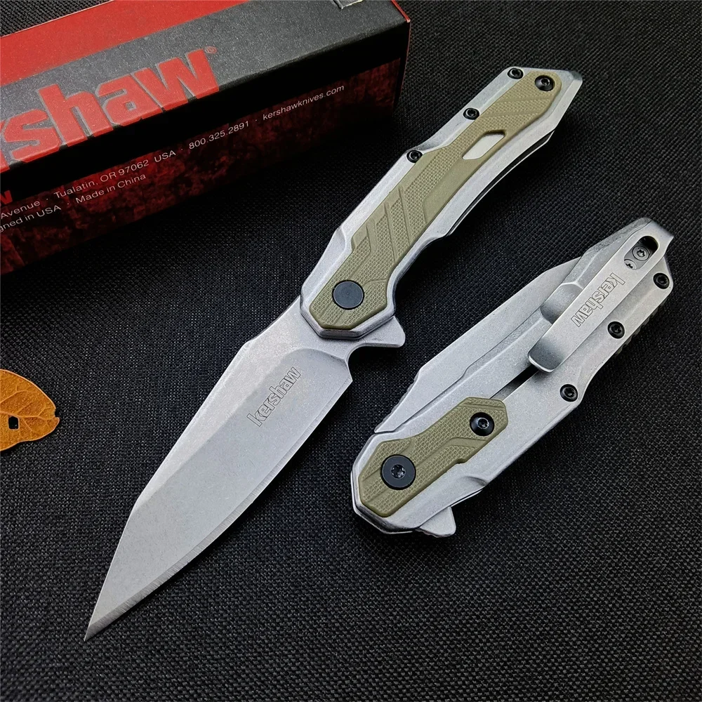 KS 1369 Salvage Pocket Folding Knife 8Cr13Mov Blade G10 Handle Outdoor Camping Hunting Survival Rescue EDC Knives Gift