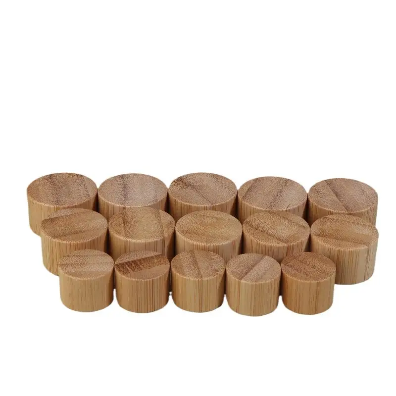 Bouchons de bouteilles en bambou à vis écologiques, avec réducteur, remplacement des bouchons de bouteilles vides avec bouchon de chute, couvercle en bambou véritable, 1/5 pièces