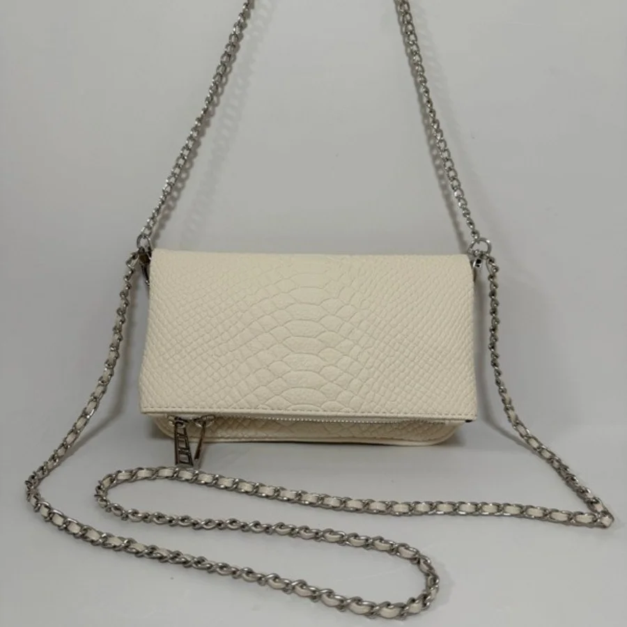 Zwarte PU Lederen Retro Schoudertas 2026 Nieuwe Modieuze Dames Enveloptas Casual Outdoor Ketting Schoudertas