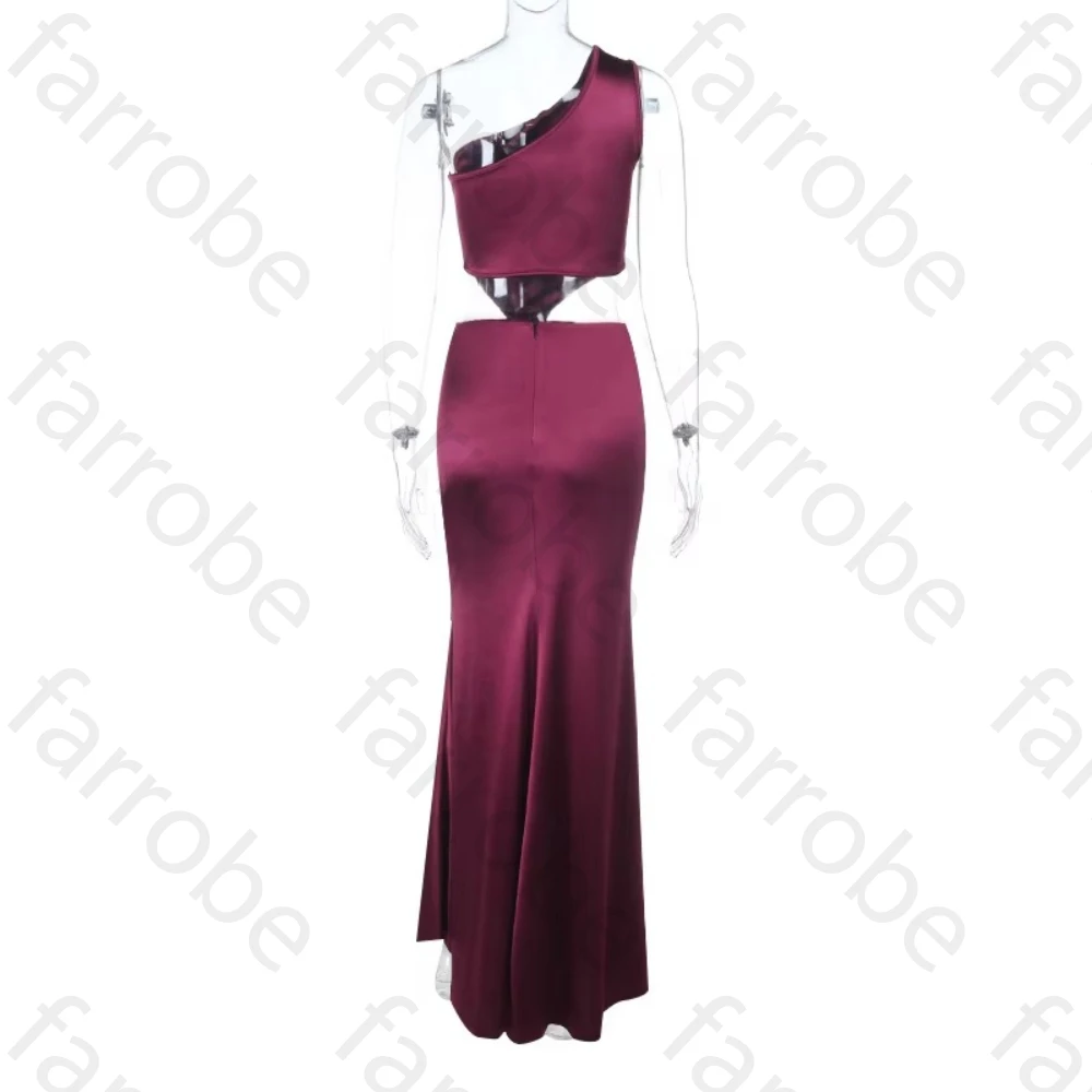 فساتين سهرة بكتف واحد مجوفة أنيقة بدون أكمام فستان المشاهير رائع عالي الجودة للحفلات الراقصة حسب الطلب