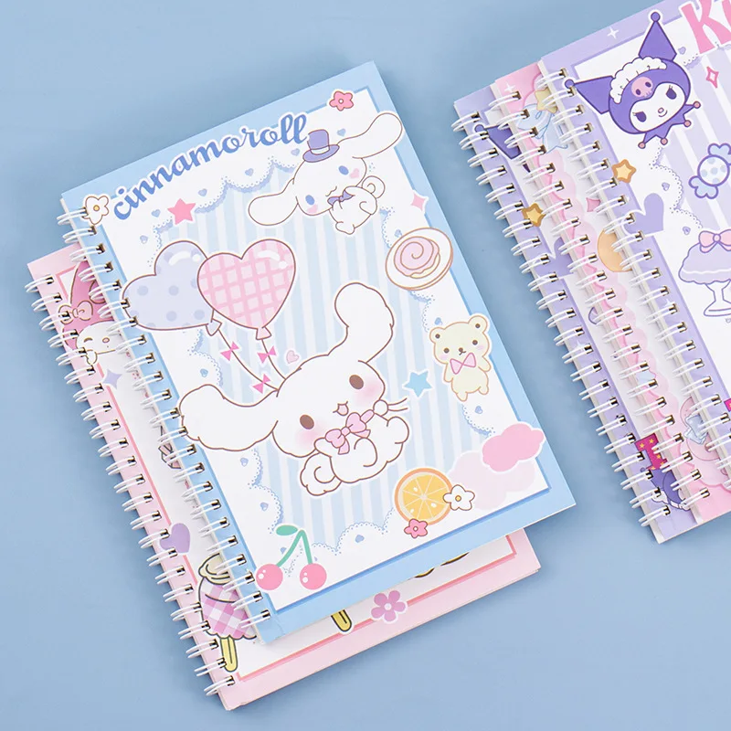 

60 Sheets Of Sanrio Cinnamoroll Coil notebook Primary And Secondary School Student Diary Notebook Hand Account Book Girl Gift