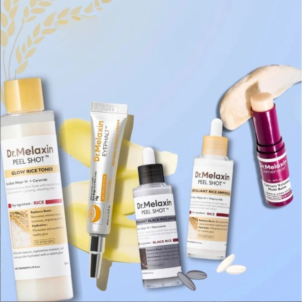 

Korea Black Rice And White Rice Exfoliating Essence Cemenrete Calcium Volume Stick Firming Eye Cream Moisturizing Brightens Skin