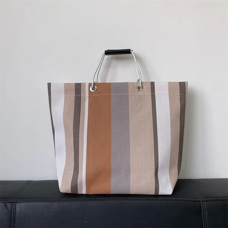 حقائب يد من الألومنيوم المنسوجة للرجال والنساء، وحقائب تسوق كاجوال، وحقائب حمل